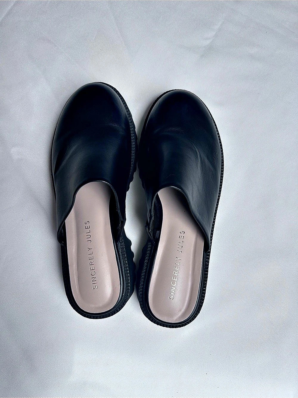 Sincerely Jules Bolt Black Lug Mules